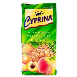 Cyprina Natural Tropical Mixed Fruit Juice 1Lt