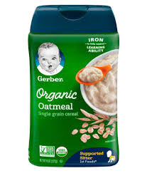 Gerber Organic Oatmeal Cereal 227gm