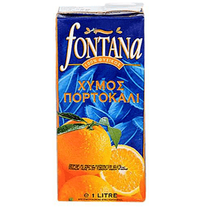 Fontana 100% Natural Orange Juice 1Lt